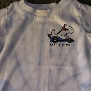 White Kids Shirt with Dinosaur Print
